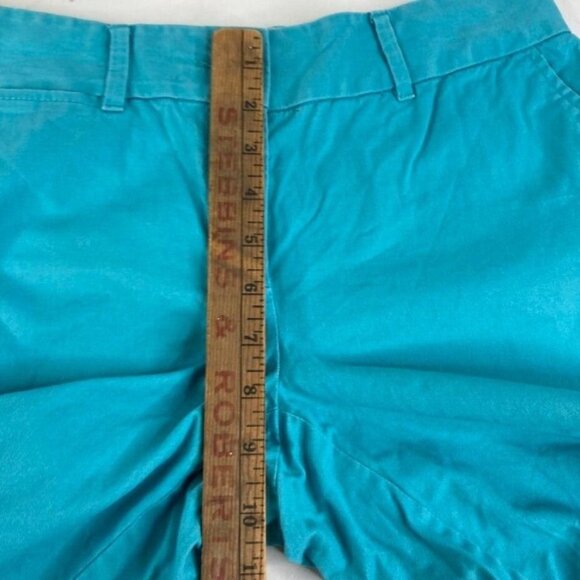 Ann‎ Taylor Loft Womens Chino Shorts Size 2 Teal Blue 7.5" Inseam Flat Front - Picture 6 of 7